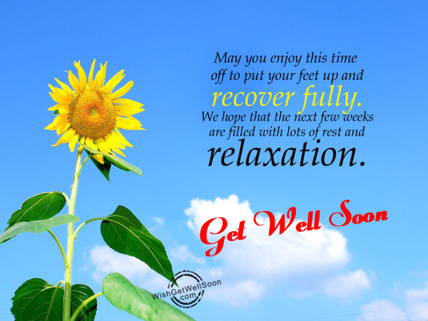 May you enjoy-get well soon