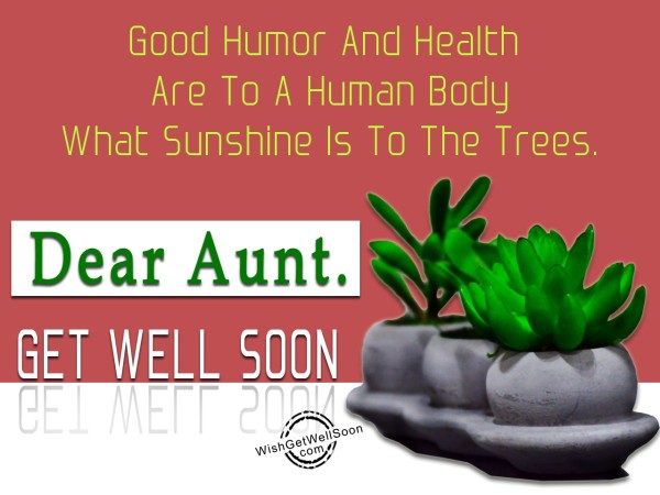 Dear Aunt - Get Well Soon