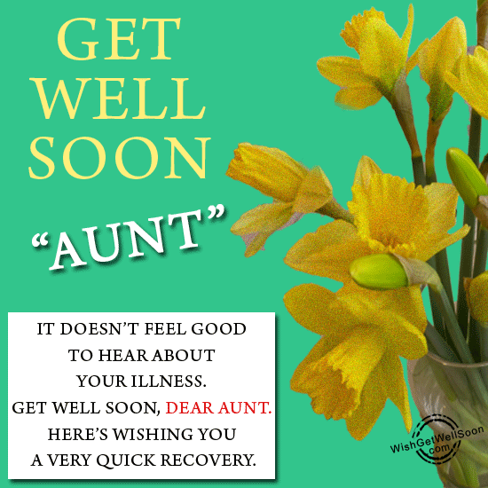 Get Well Soon Dear Aunt Glitter