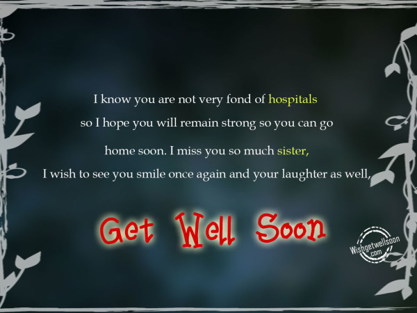 Get Well Soon Sister
