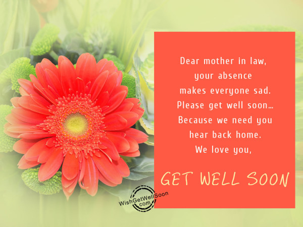 Dear mother in law your absence makes everyone sad