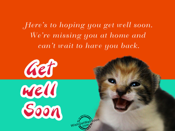 Here's hoping you get well soon