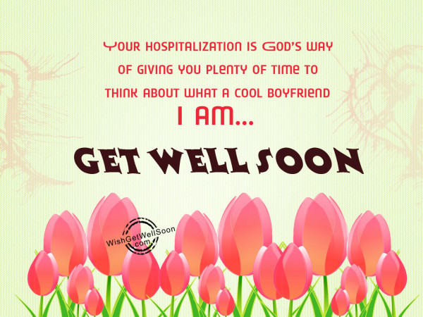 Your hospitalization is god's way of giving