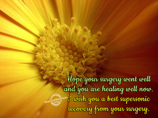 You Are Healing Well Now